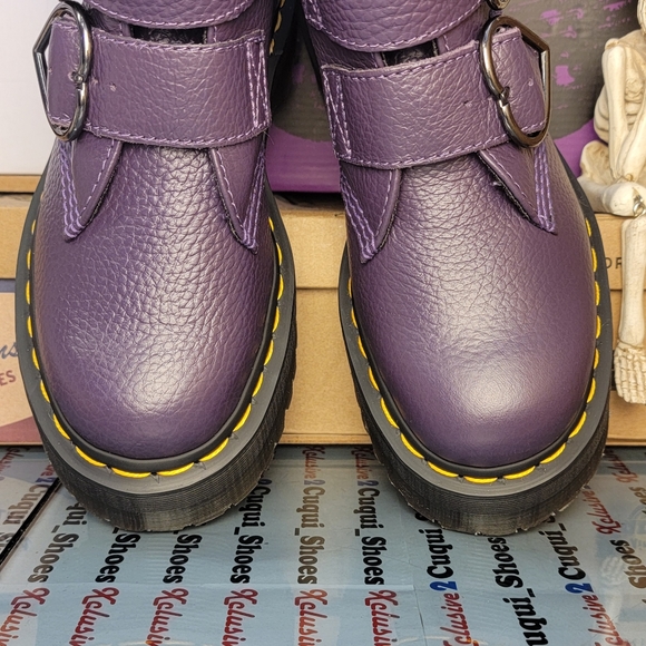 Dr Mertens Devon Heart Quad Platform Leather Boots - Picture 10 of 15